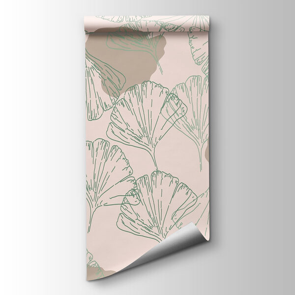 Pattern of leaves on a light background