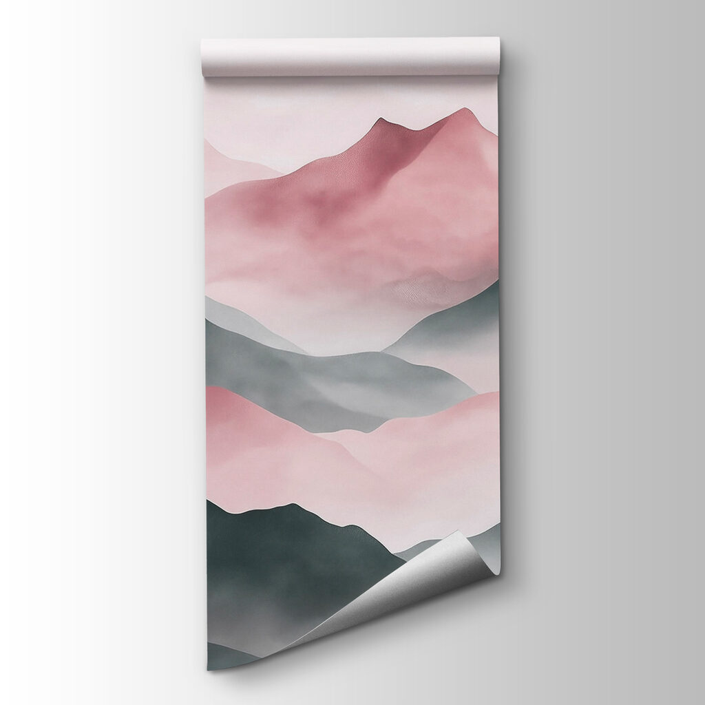 Mountain range with fog