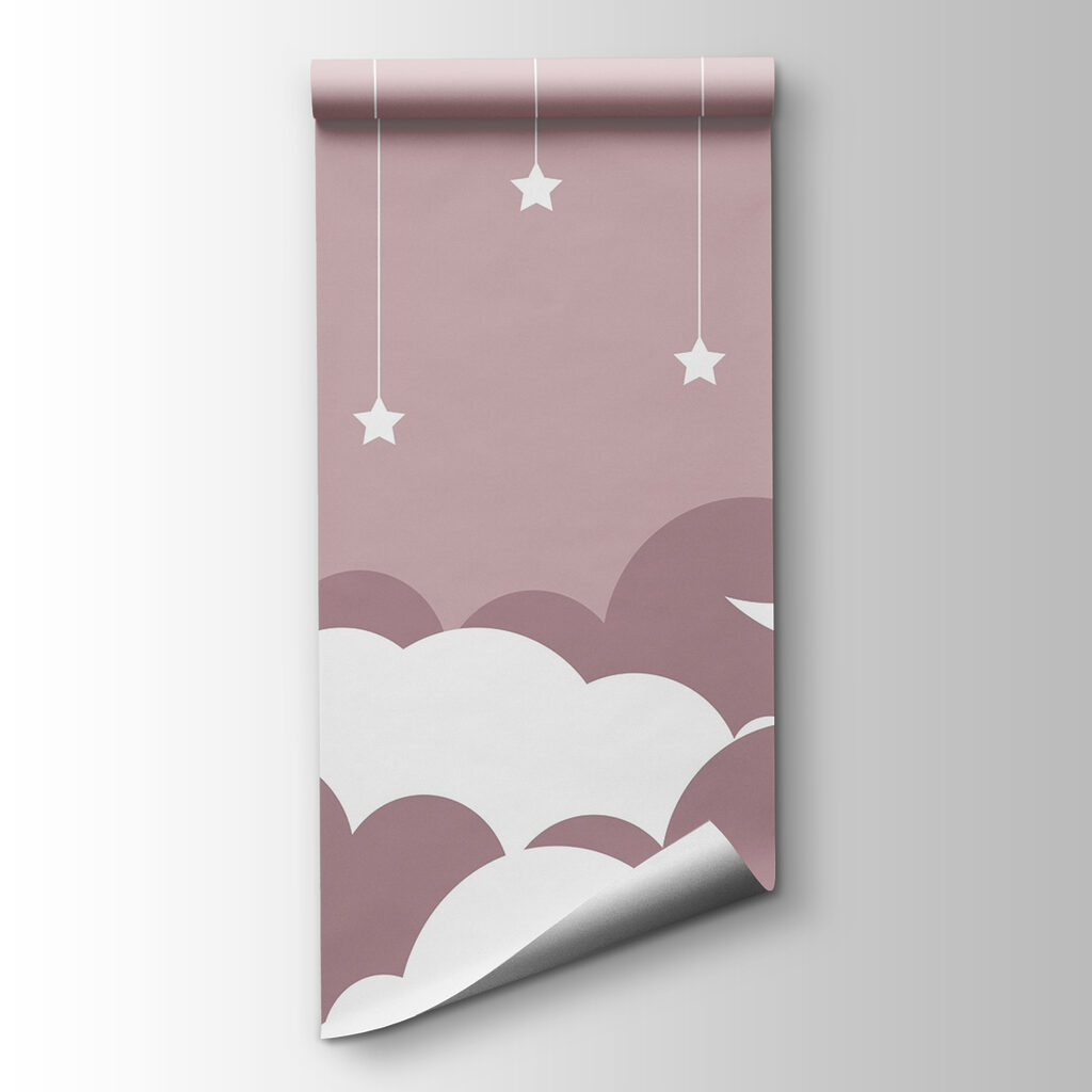 Moon and stars in the sky