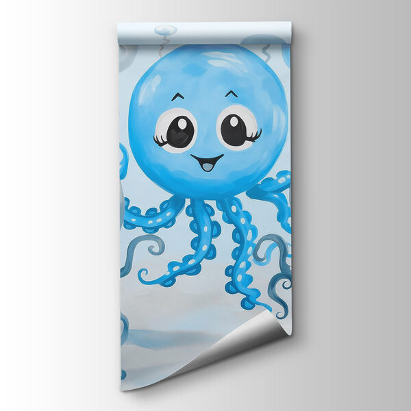 Group of octopuses with balloons