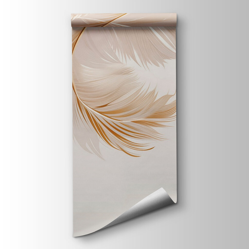 Elegant feathers in soft hues