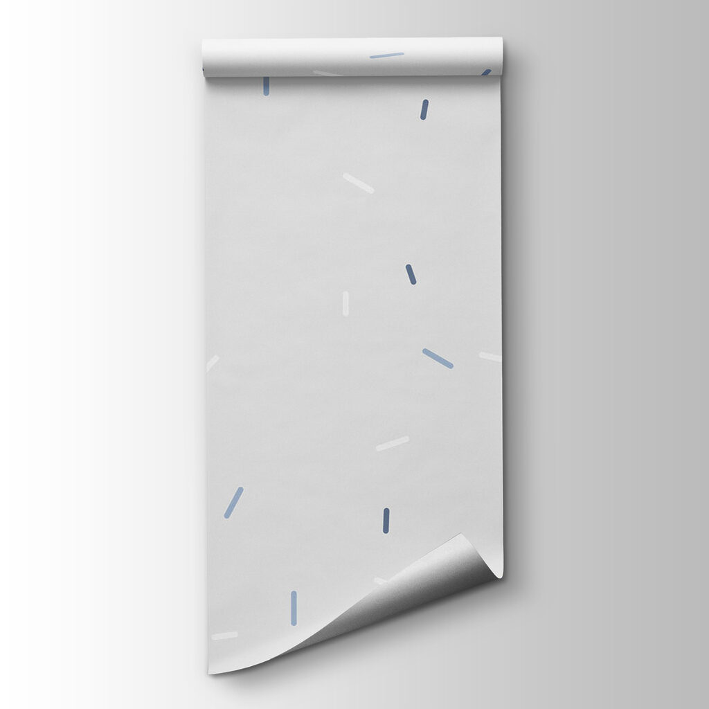 White background with blue and white specks