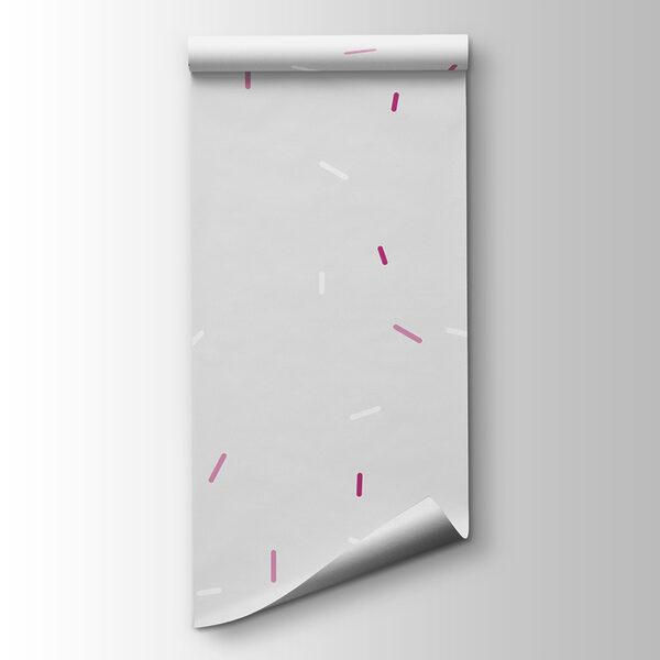 A white and pink sprinkles
