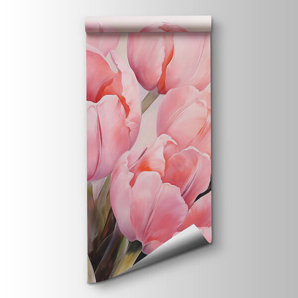 Close up of pink tulips