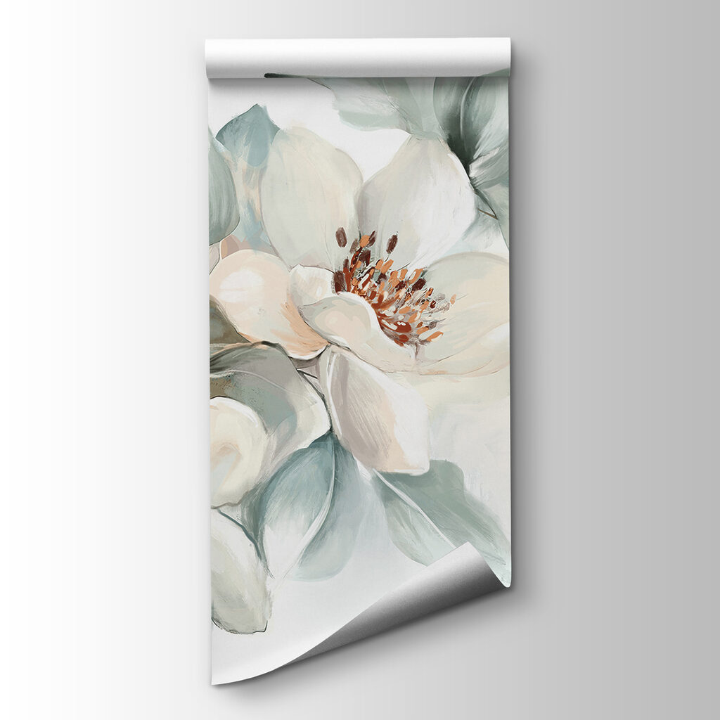 Painting of flowers and leaves