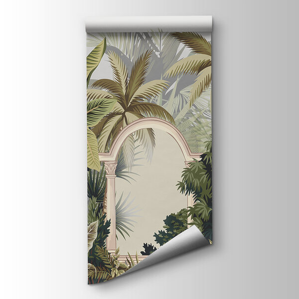 Wallpaper with palm trees and arches Wallpaper with palm trees and arches