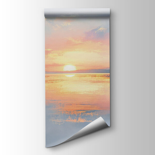 Sunset over a body of water