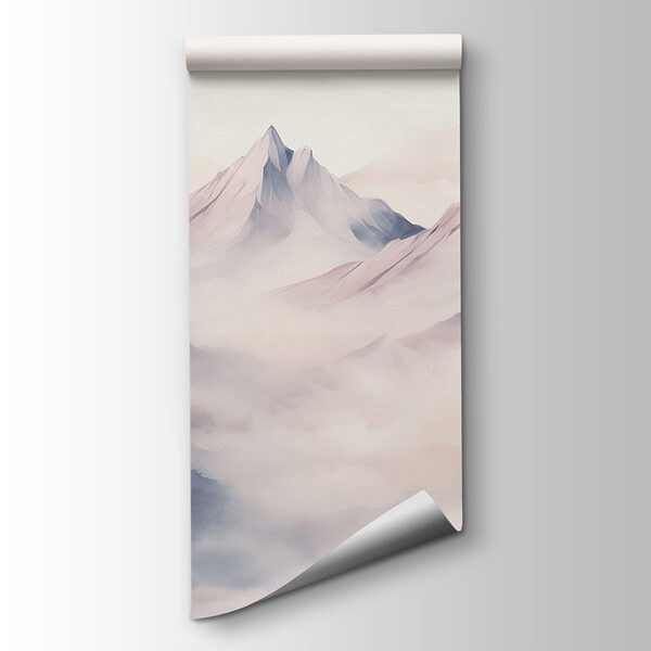 Mountain range with clouds