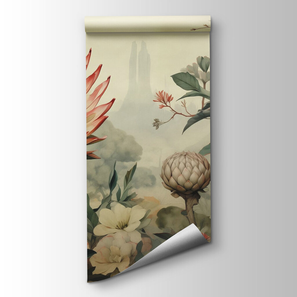 Painting of flowers and plants