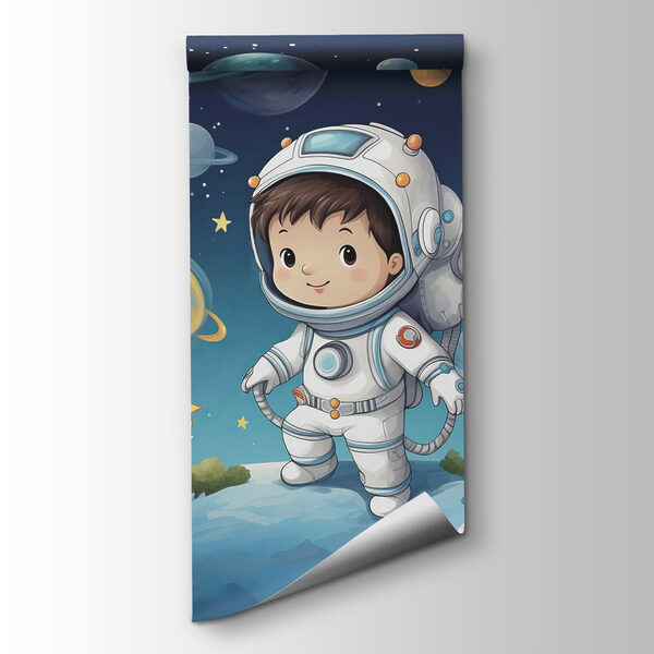 Cartoon of a boy in a space suit Cartoon of a boy in a space suit