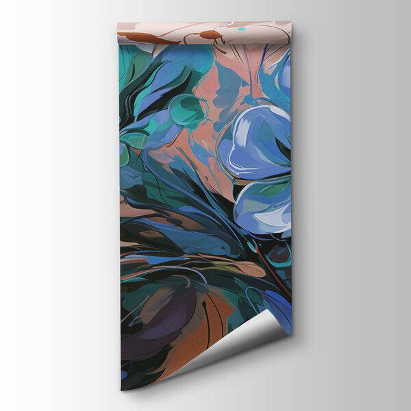 Painting of flowers on a surface