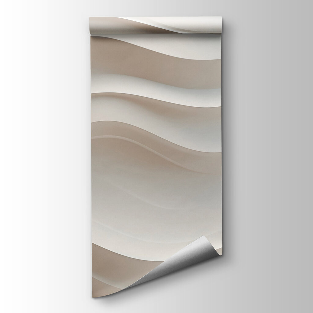 White wall with wavy lines