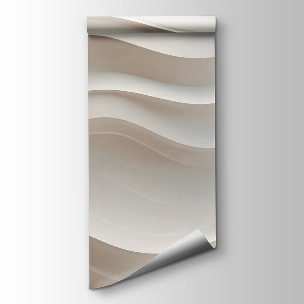 White wall with wavy lines