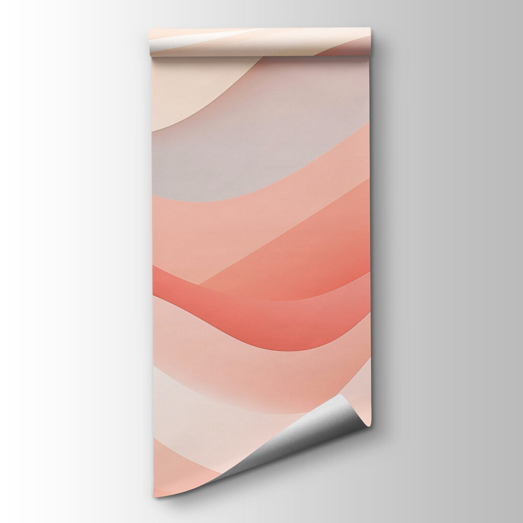 Pink and white wavy lines