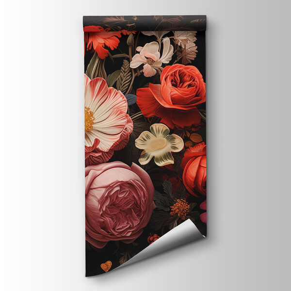 Group of flowers on a black background Group of flowers on a black background