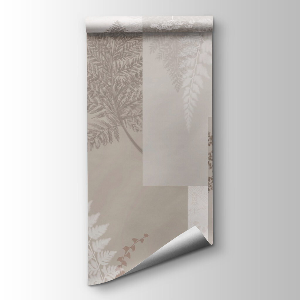 Grey and white floral pattern