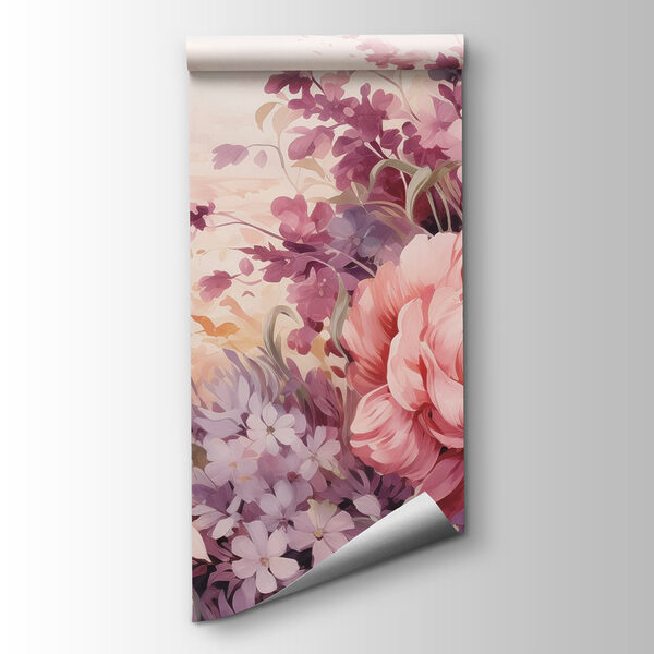 Painting of flowers and leaves