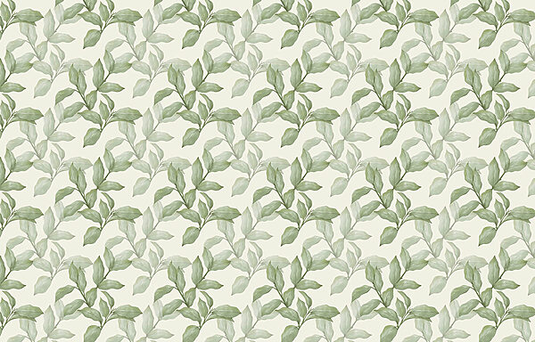 Pattern of leaves on a white background
