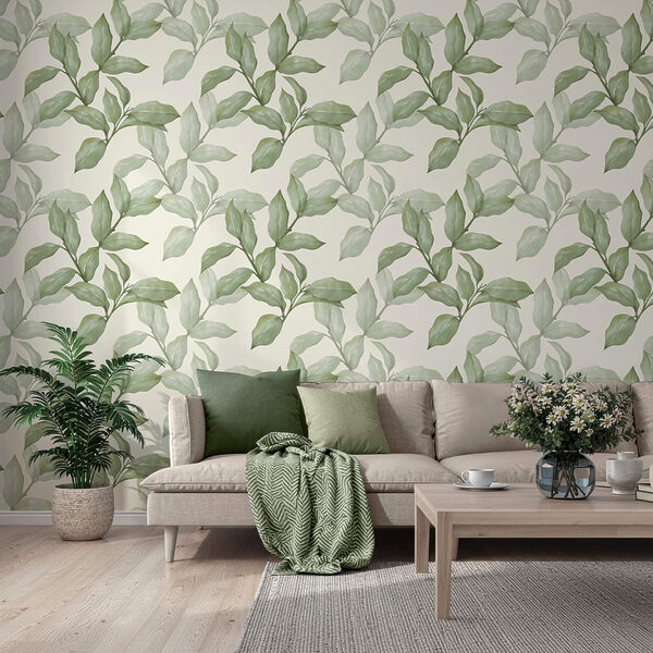 Vzor listů na bílém pozadí