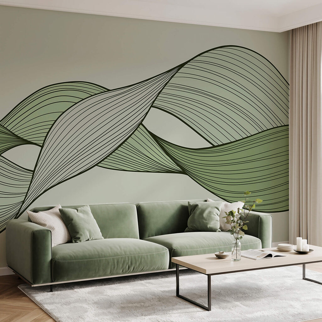 Zelené a černé vlnovky