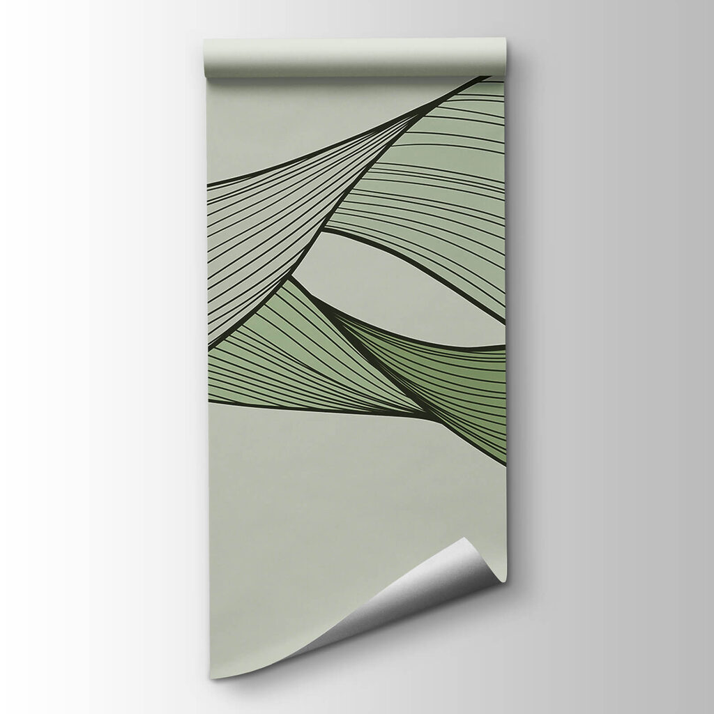 Green and black wavy lines