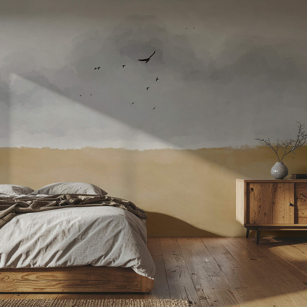 Pták letící po obloze