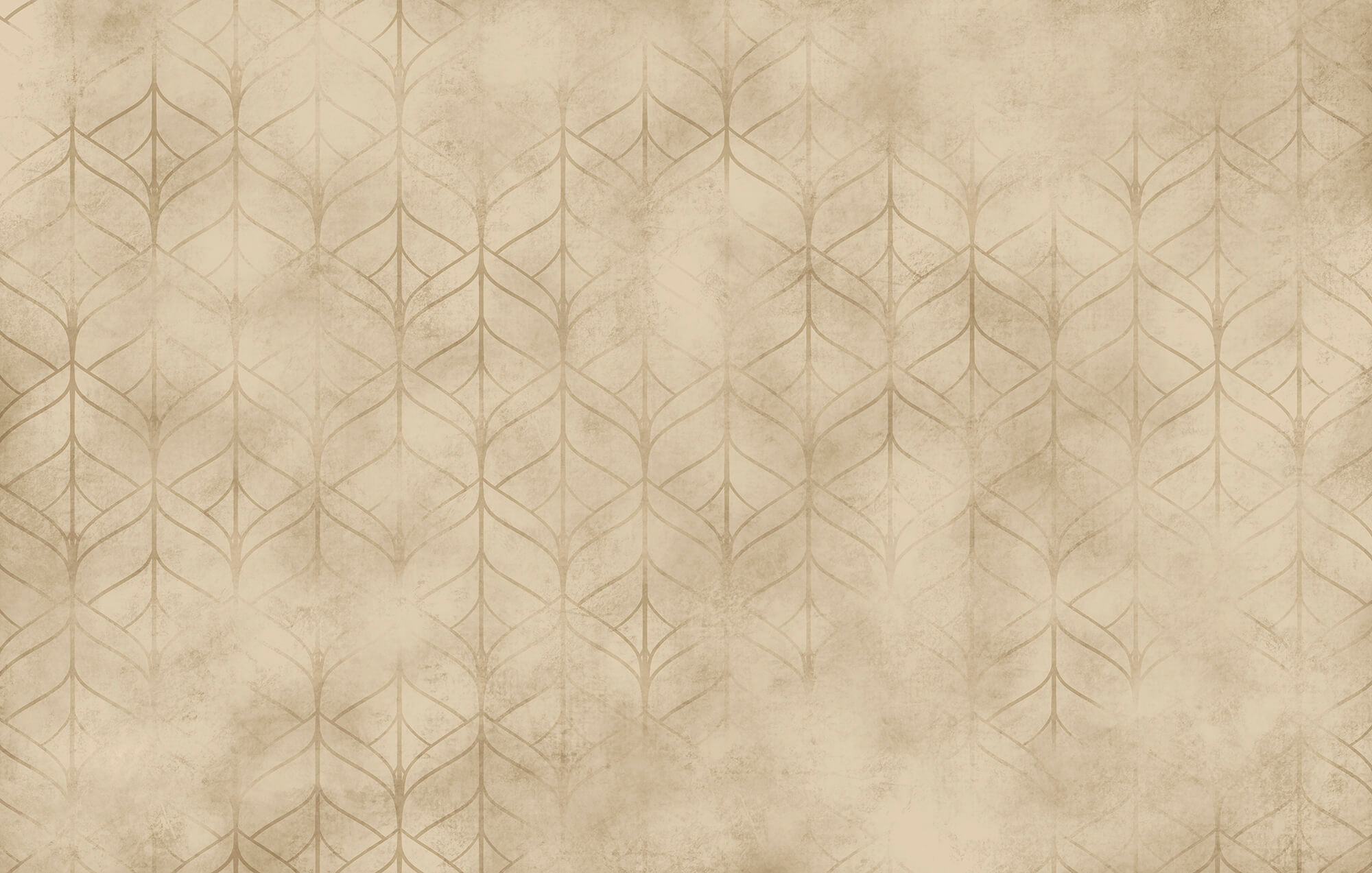 Beige and tan patterned wallpaper