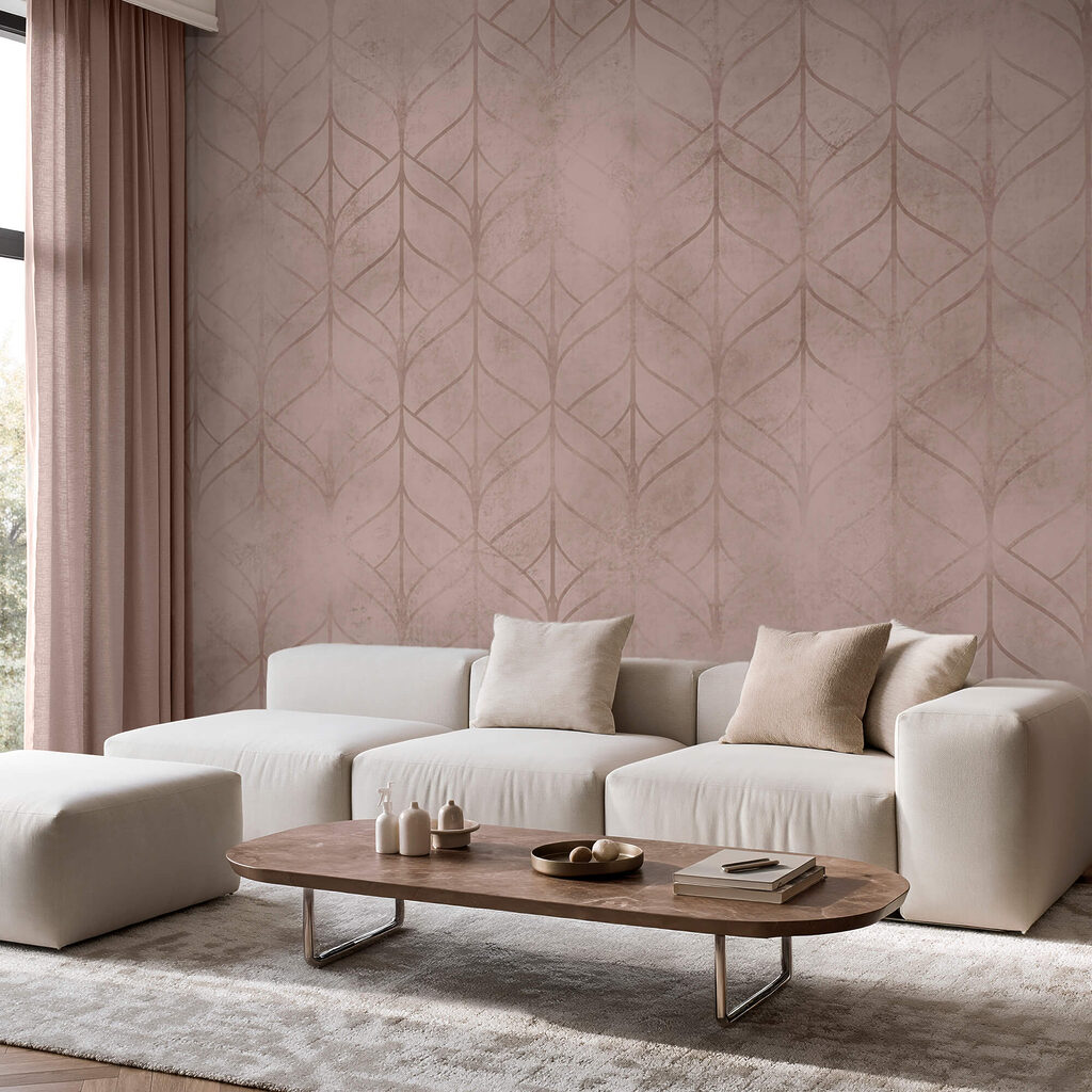 Růžový a hnědý vzor