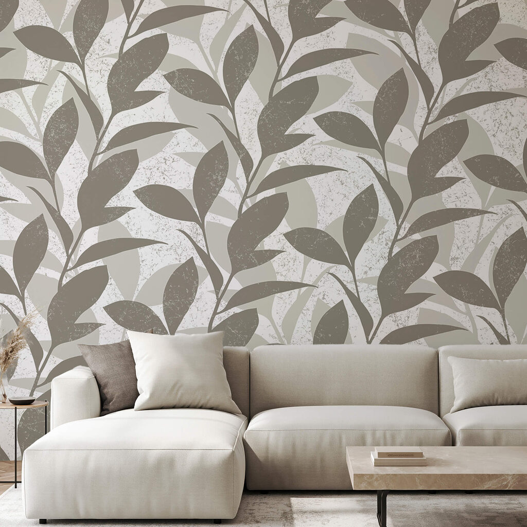 Vzor listů na bílém pozadí