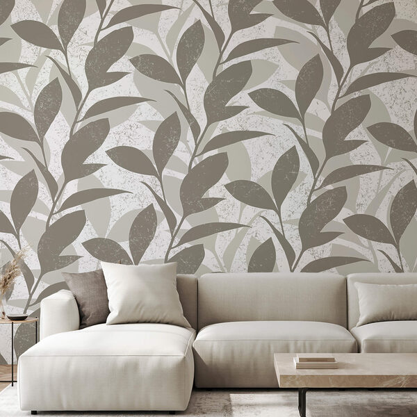 Vzor listů na bílém pozadí