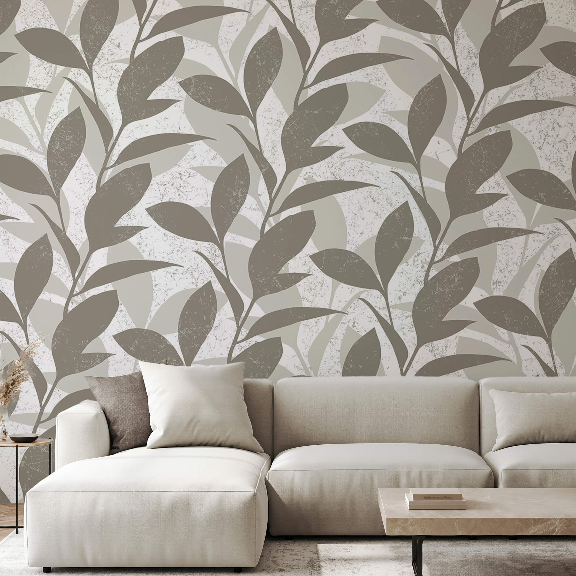 Vzor listů na bílém pozadí