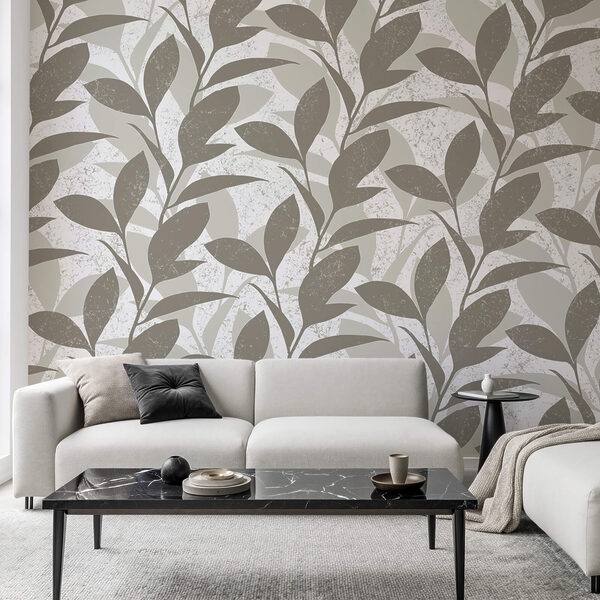 Vzor listů na bílém pozadí