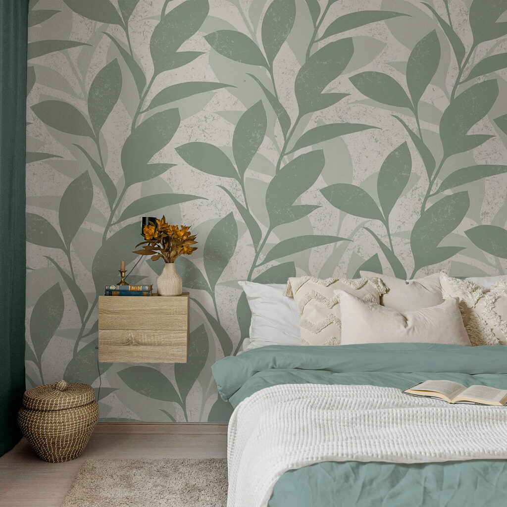 Vzor listů na bílém pozadí