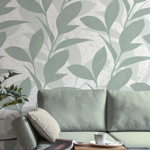 Vzor listů na bílém pozadí