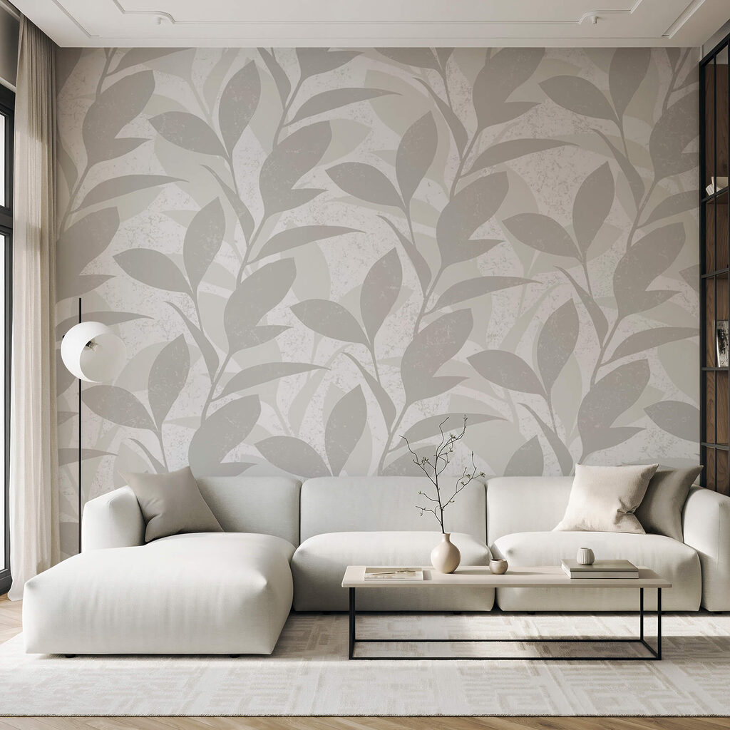 Vzor listů na bílém pozadí