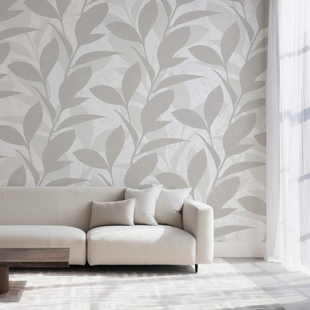 Vzor listů na bílém pozadí