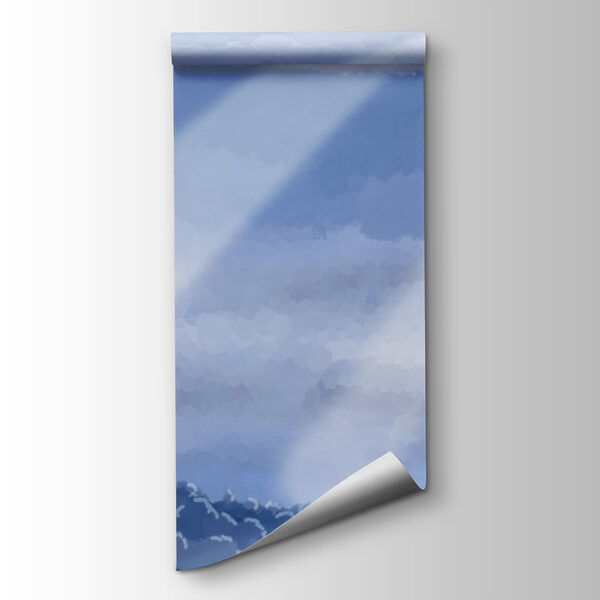 Clouds and light beams in the sky