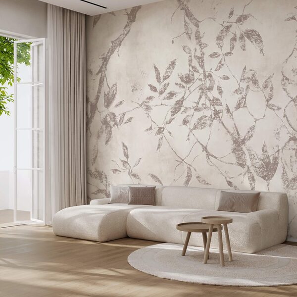 Vzory listoví na měkkém pozadí