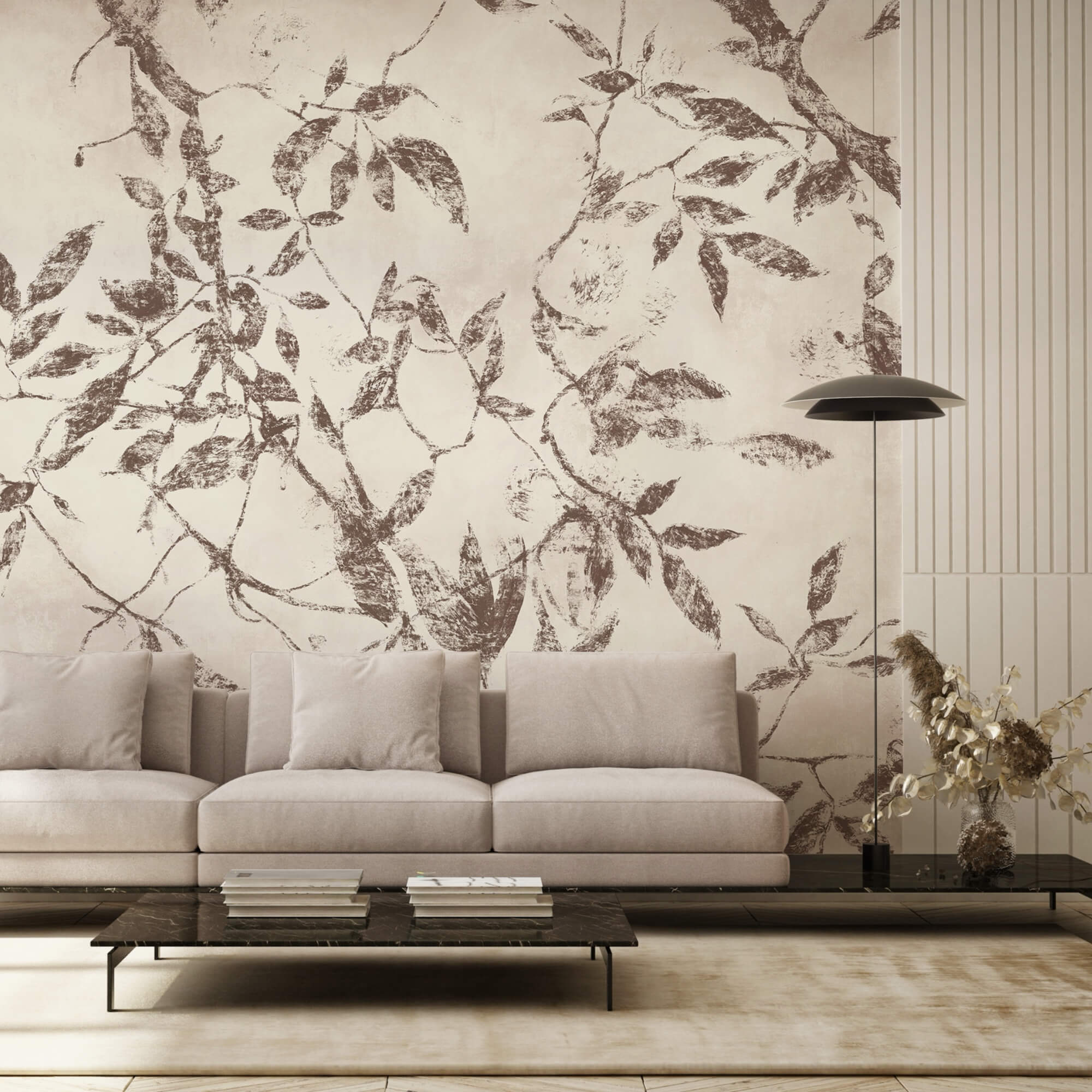 - Jemné listy na měkkém pozadí