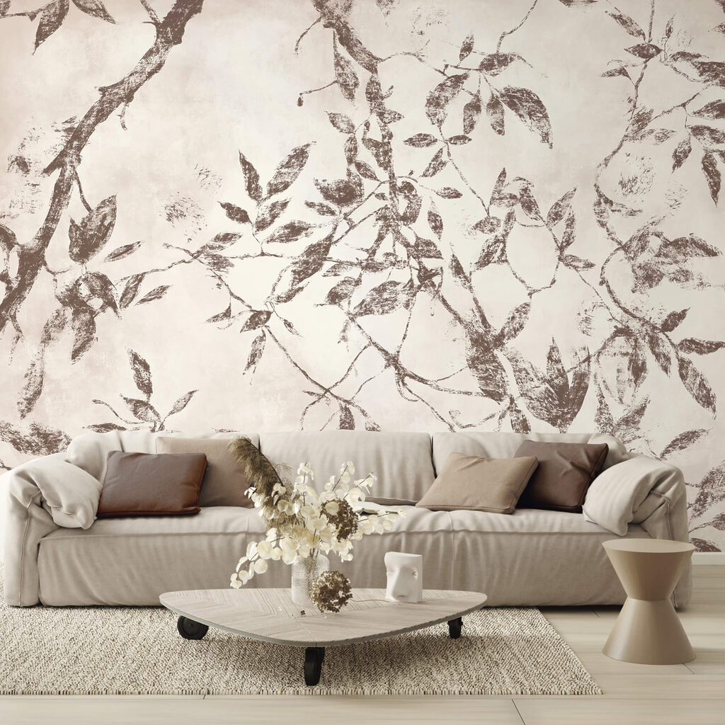 - Jemné listy na měkkém pozadí