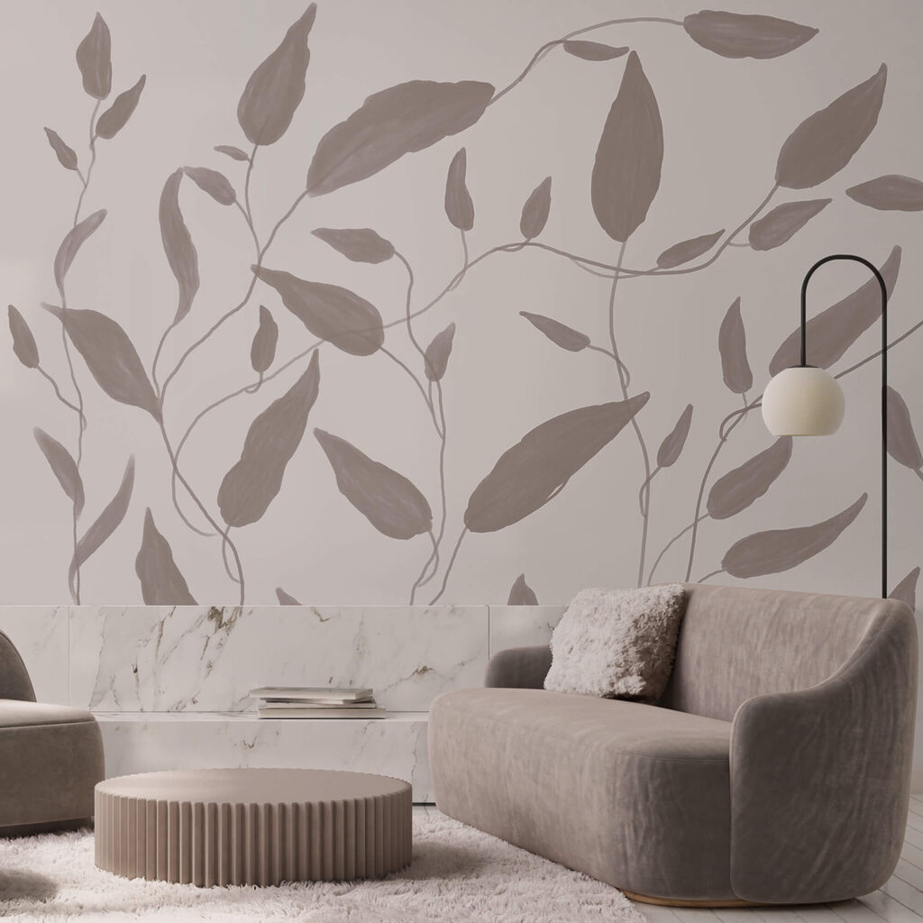 Kresba listů na bílém pozadí