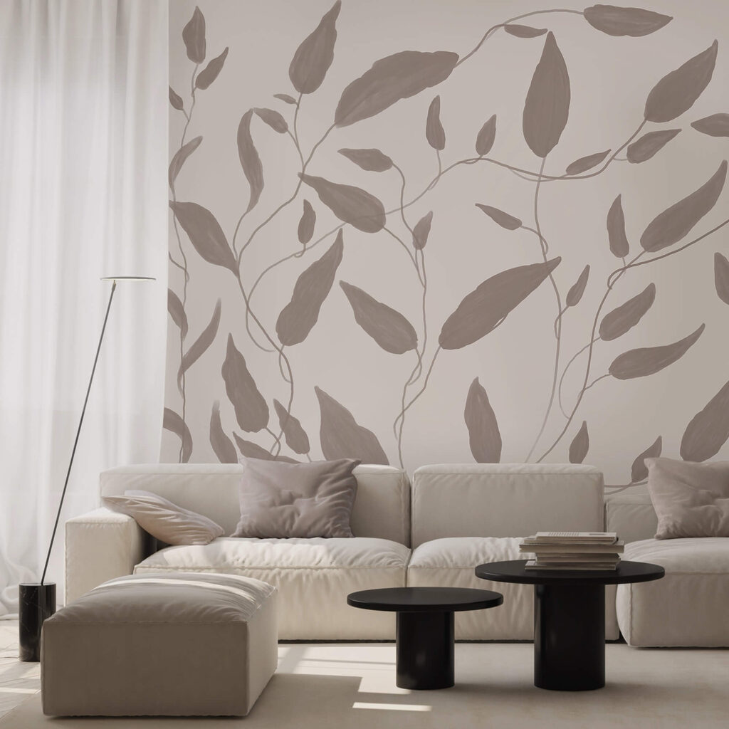 Kresba listů na bílém pozadí