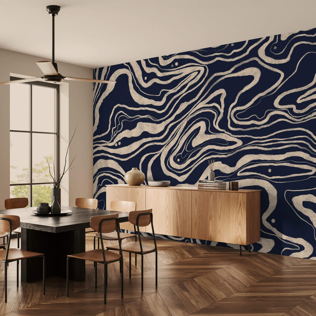 Černobílý vířivý vzor Černobílý vířivý vzor