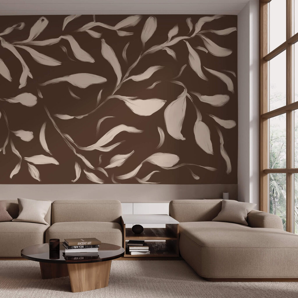 - Šepot listů na hnědém pozadí