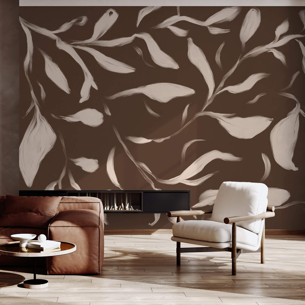 - Šepot listů na hnědém pozadí