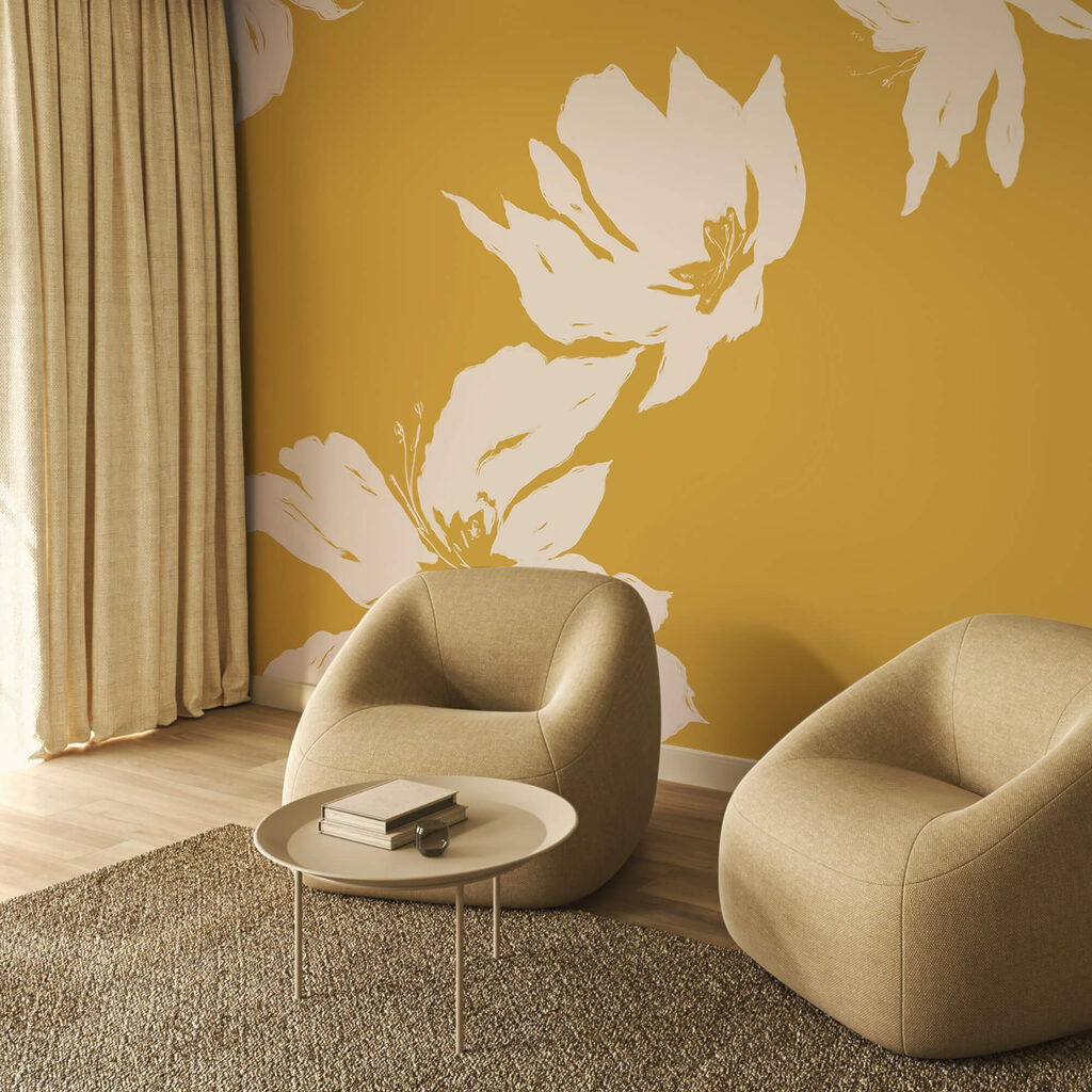 Květinový vzor na teplém pozadí