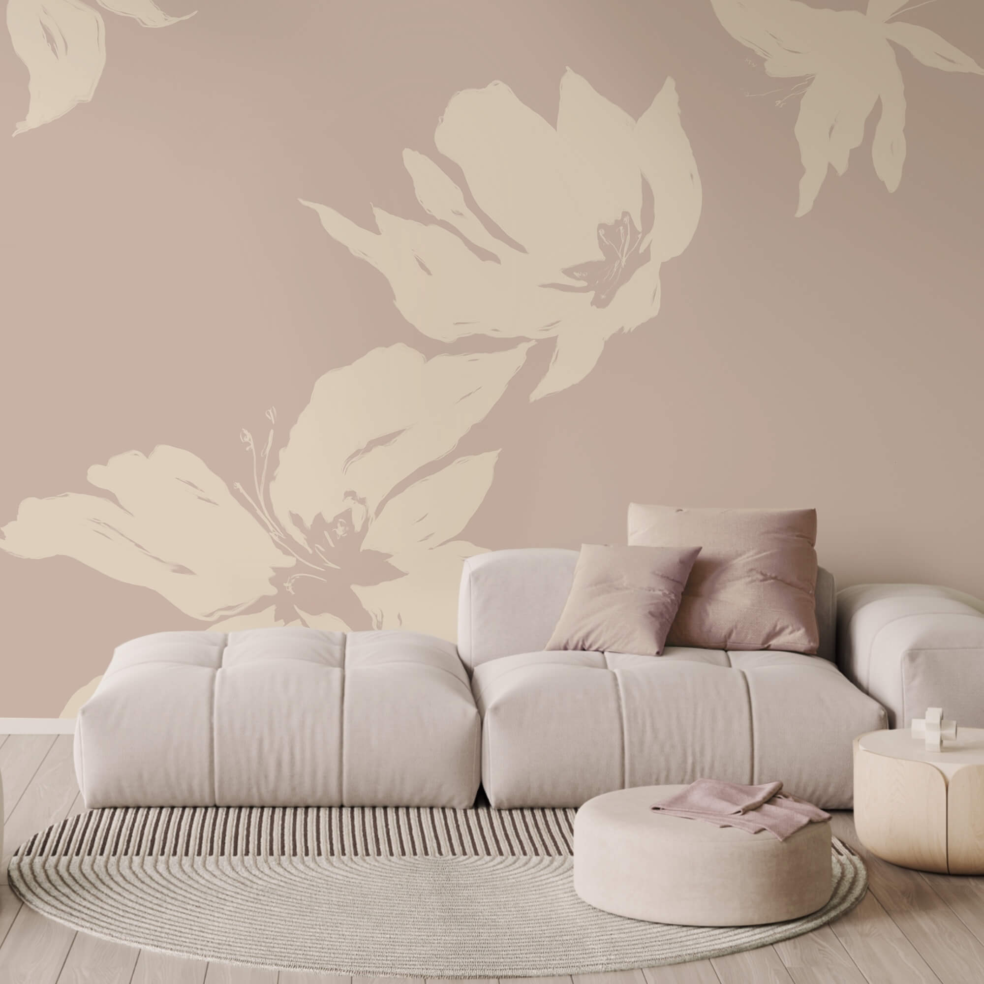 Jemné květinové vzory na decentním pozadí