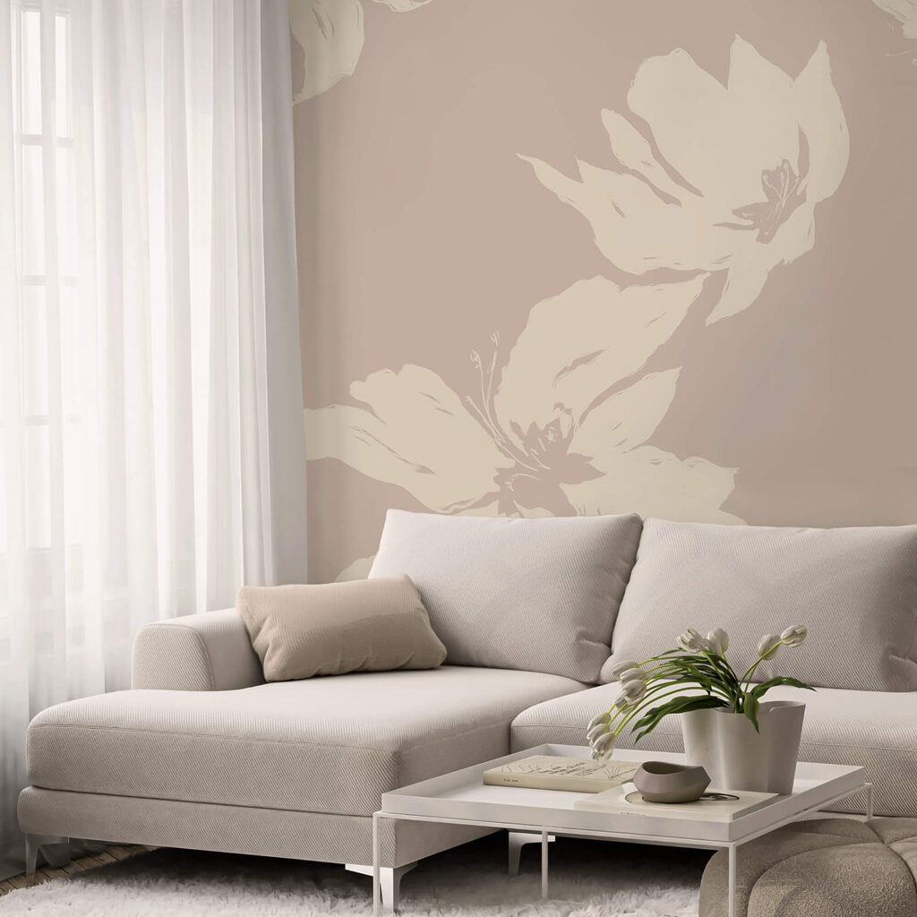 Jemné květinové vzory na decentním pozadí