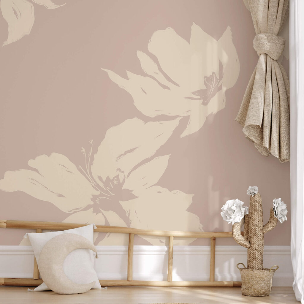 Jemné květinové vzory na decentním pozadí