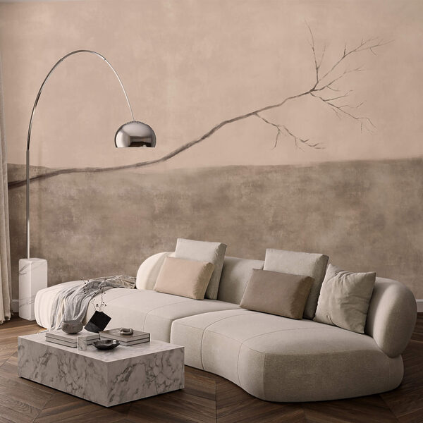 Větev stromu na poli